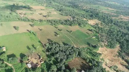 Aerial view of the kwiambana game reserve