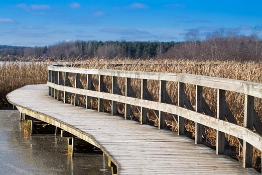a bridge on a lake in one of the top sites in Granby, Canada