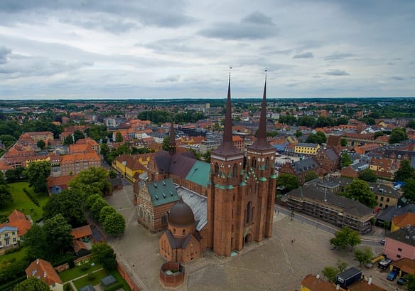 Roskilde Cathedral aerial 1