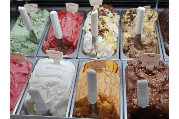 various flavors of ice cream