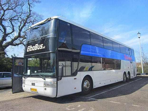An Elbobus Trailways Bus