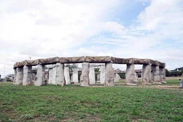 The Stonehenge Sculpture in Hunt, Texas 