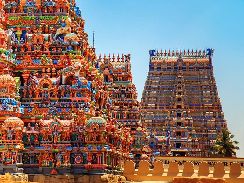 The Srirangam one of the biggest hindu temples in the world