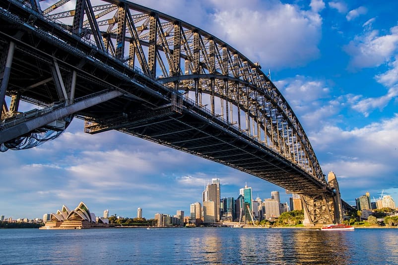 A long beautiful bridge in Australia