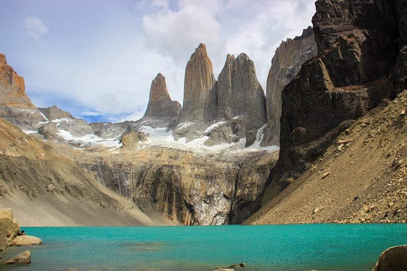 Mountains and water popular for Hiking In Torres Del Paine
